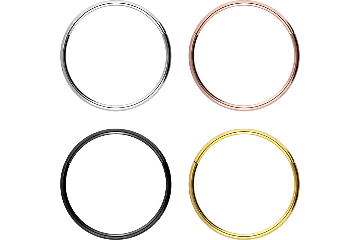 SET Chirurgenstahl Segmentring Clicker Piercing